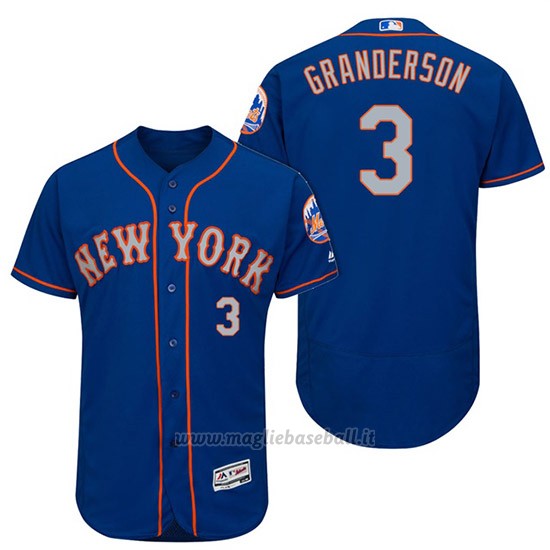Maglia Baseball Uomo New York Mets Curtis Granderson Grigio 2017 Alterner